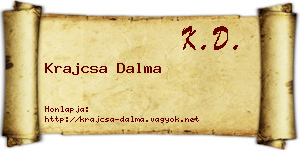 Krajcsa Dalma névjegykártya